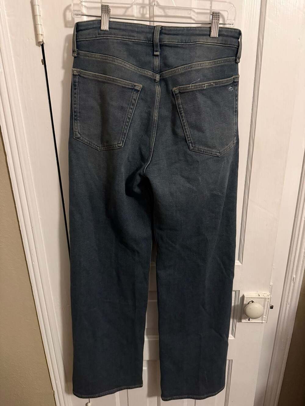 rag & bone Lori Full Length Wide Leg Jeans in Medium Wash Size 25 - Picture 4 of 9
